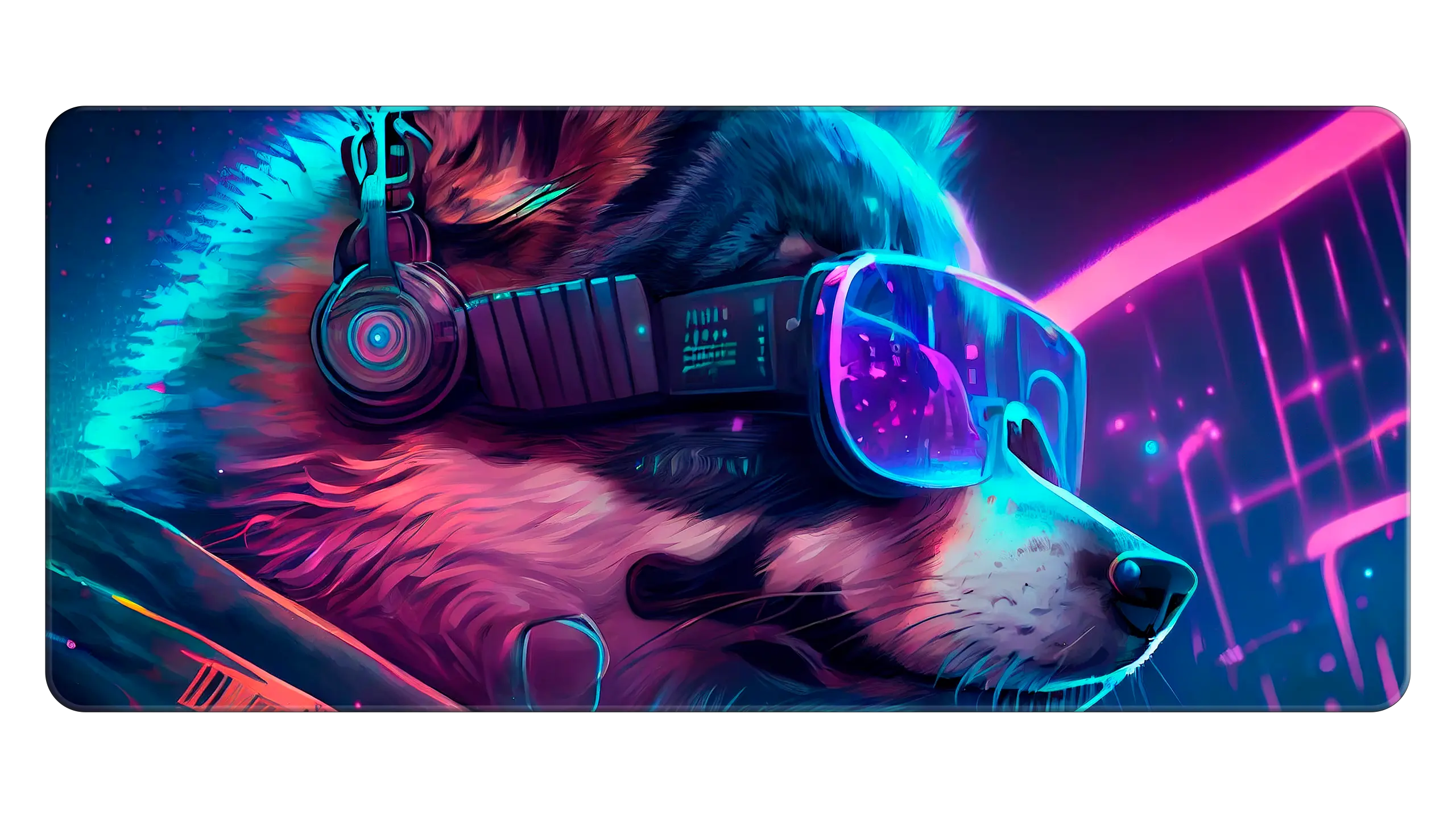 Cyberpunk Husky Mousepad