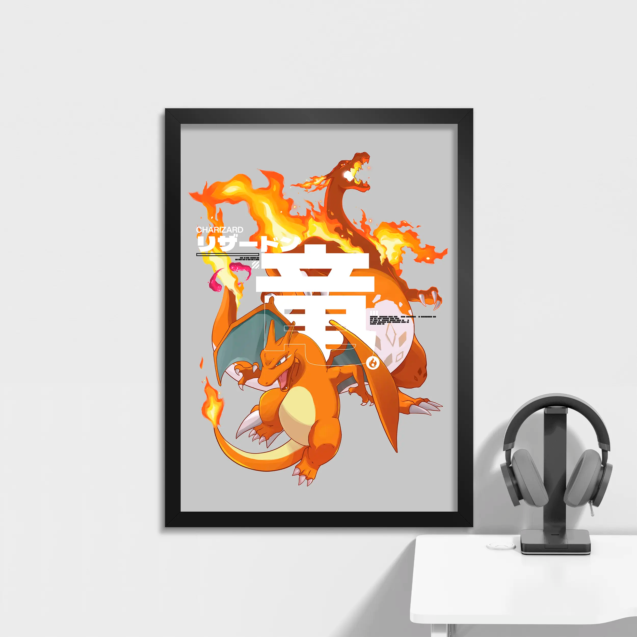 Flaming Lizard Art Print