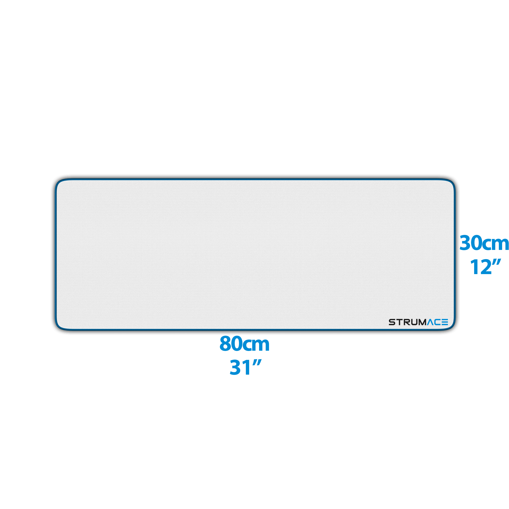 Extended Small White Gaming Mousepad