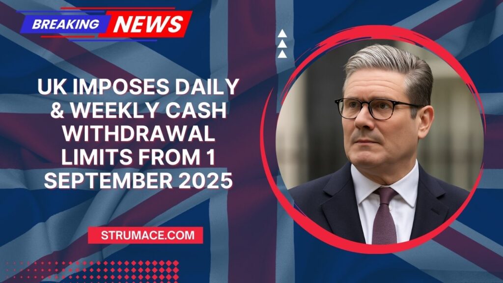 UK Imposes Daily & Weekly Cash Withdrawal Limits From 1 September 2025